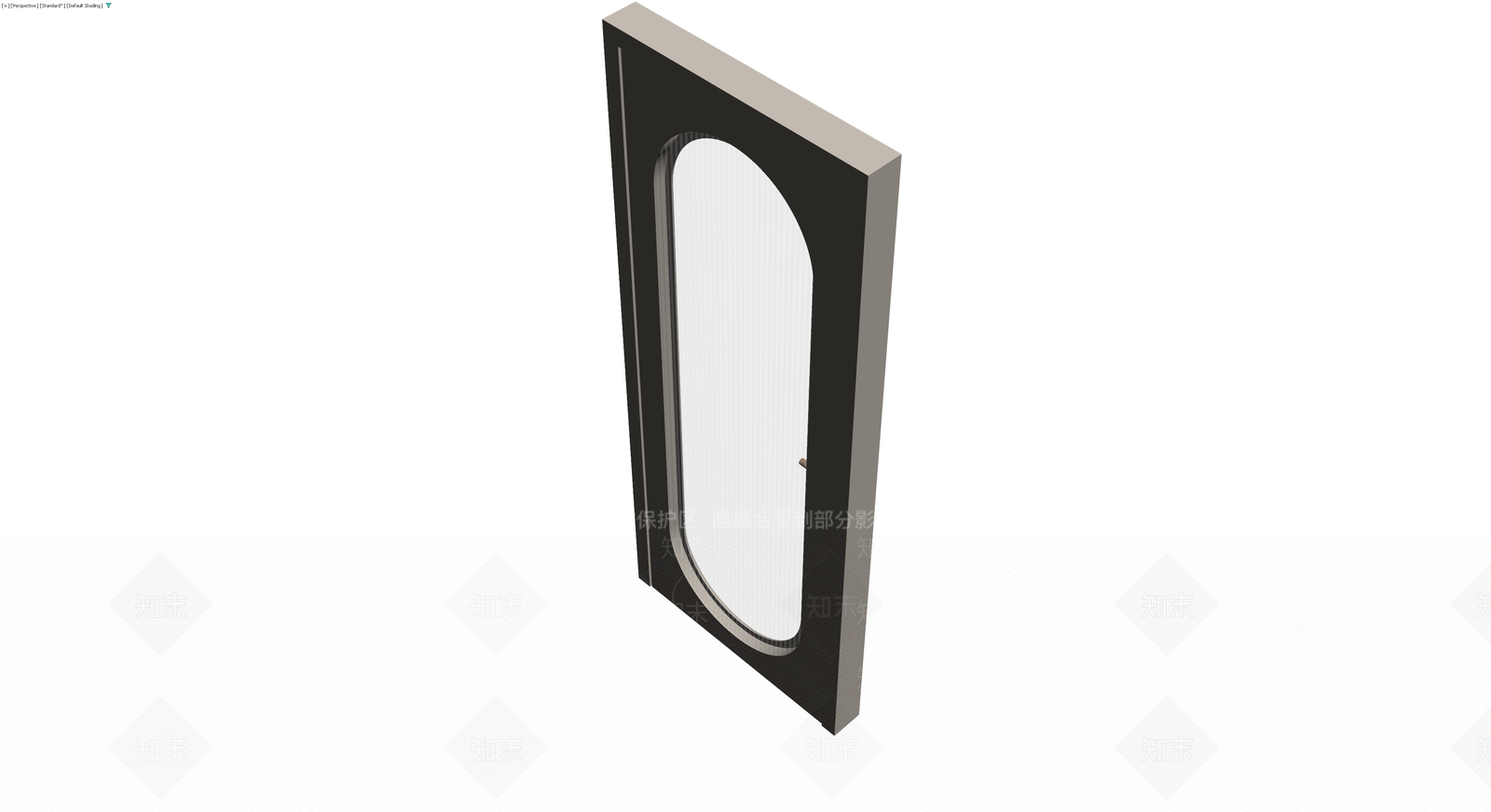带椭圆玻璃的成品门3D模型下载【ID:1230789110】