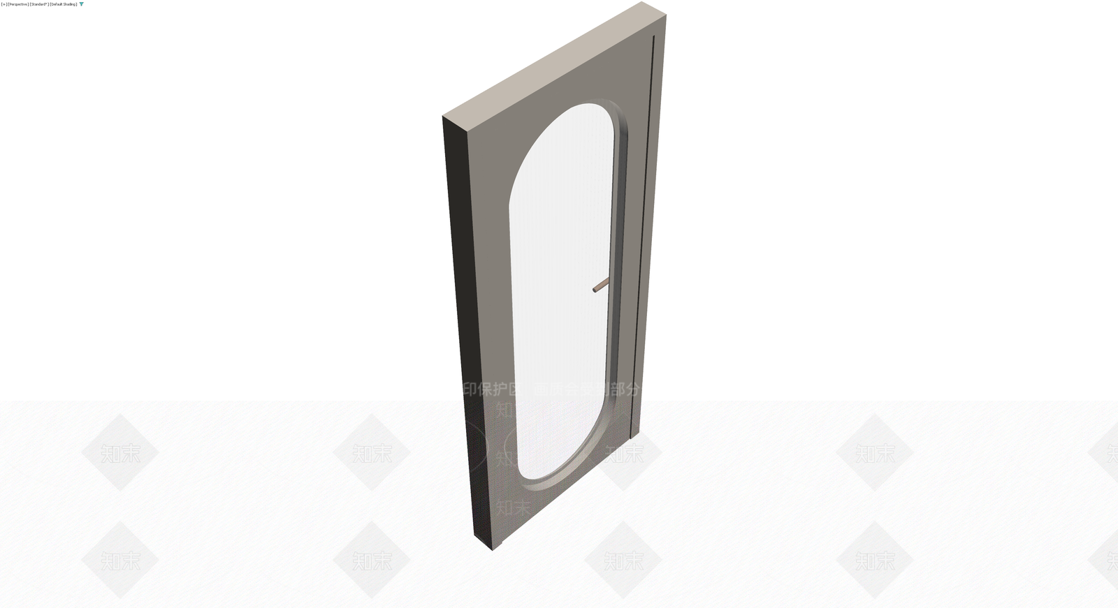 带椭圆玻璃的成品门3D模型下载【ID:1230789110】