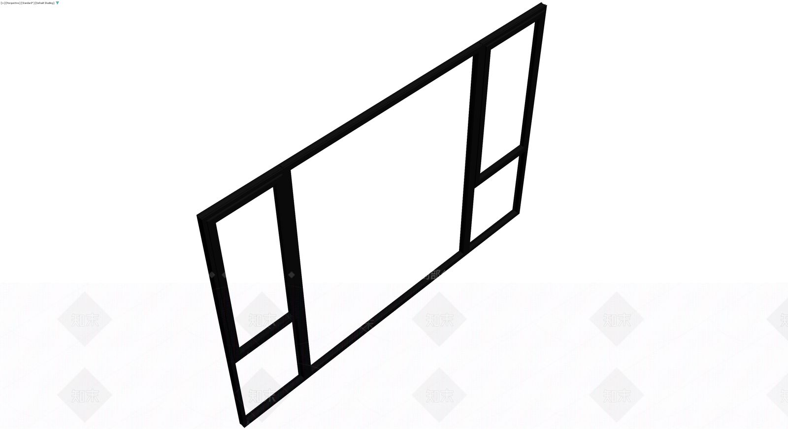 黑框双翼折叠隔断3D模型下载【ID:1230107513】