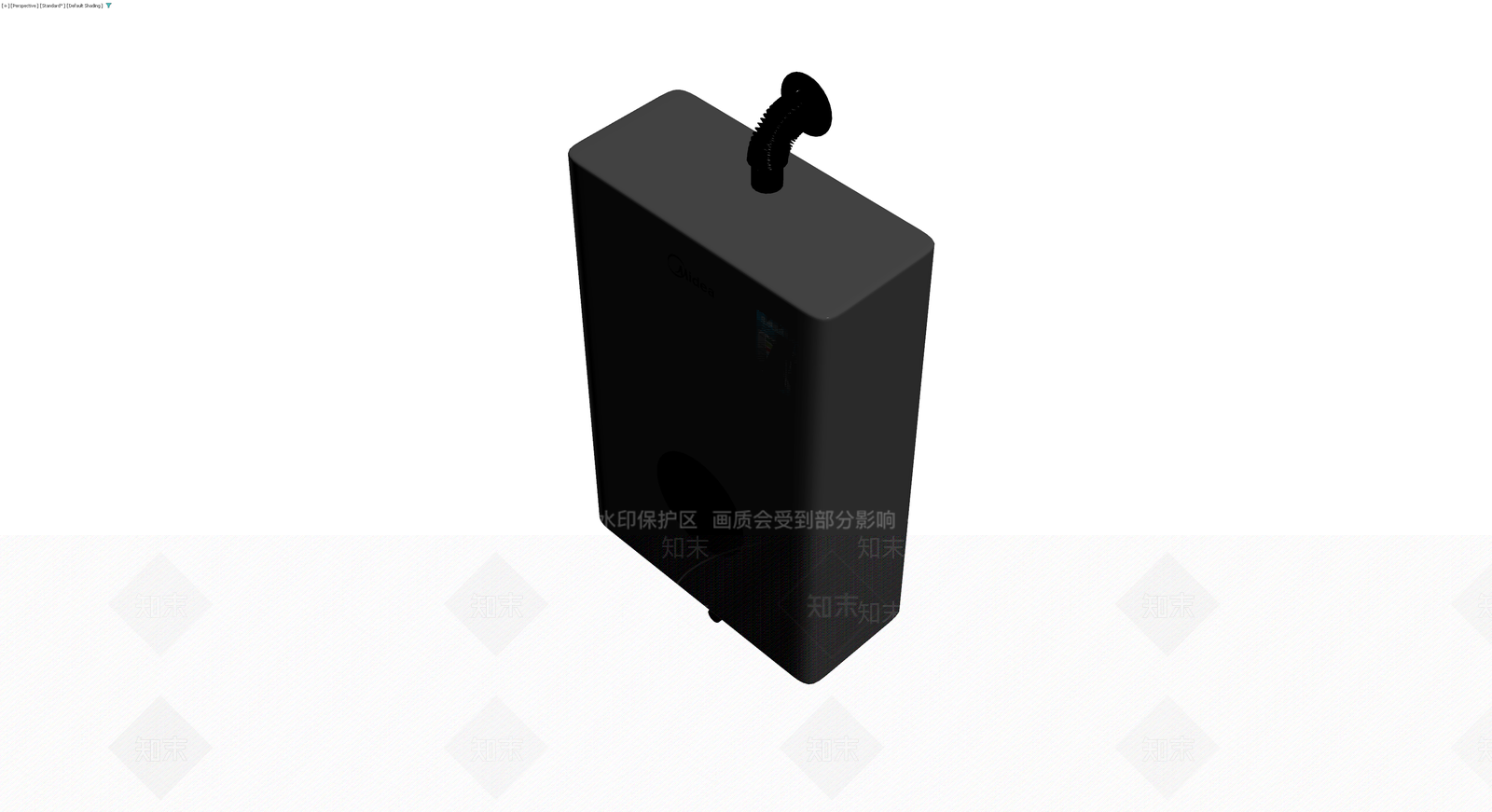 美的黑色燃气热水器3D模型下载【ID:1230657131】