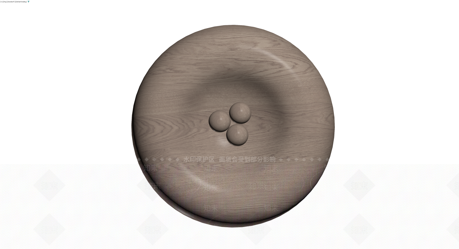 木纹软包圆凳/坐墩3D模型下载【ID:1230132648】