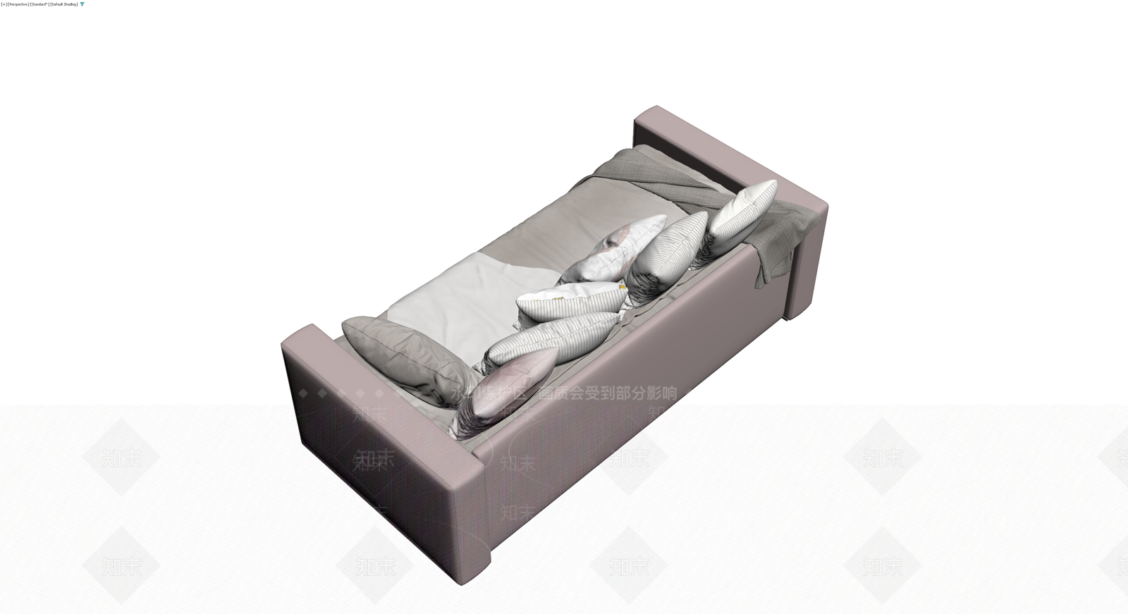 粉色布艺沙发组合3D模型下载【ID:1230760906】