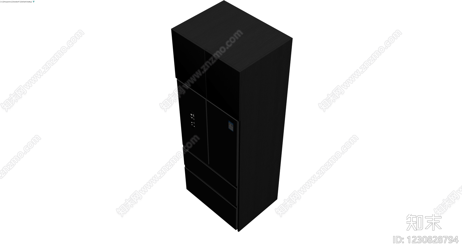 黑色多门冰箱3D模型下载【ID:1230828794】