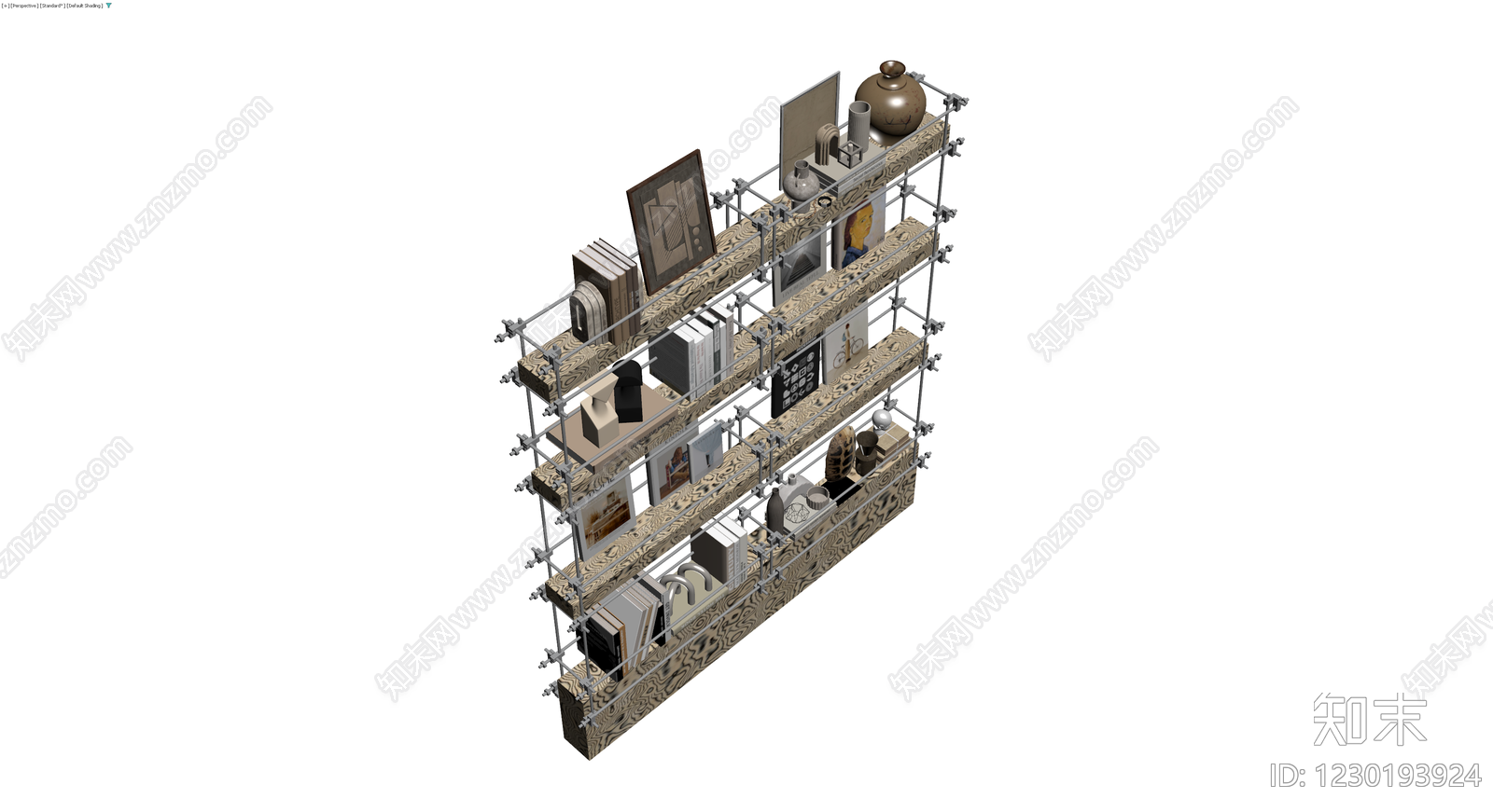 金属木架陈列组合3D模型下载【ID:1230193924】