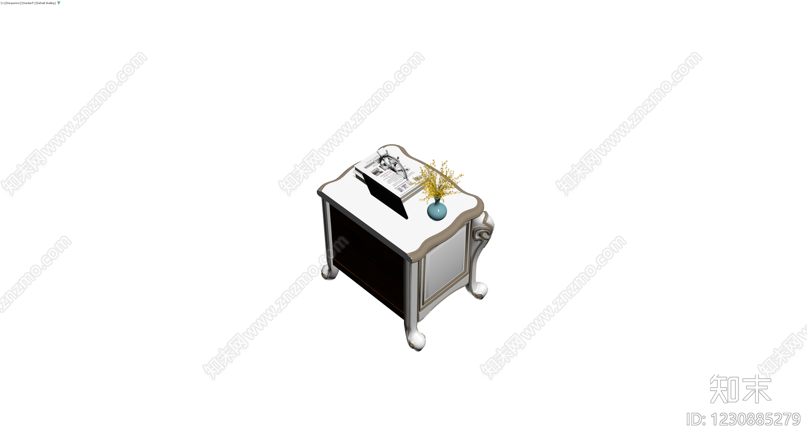 欧式床头柜组合模型3D模型下载【ID:1230885279】
