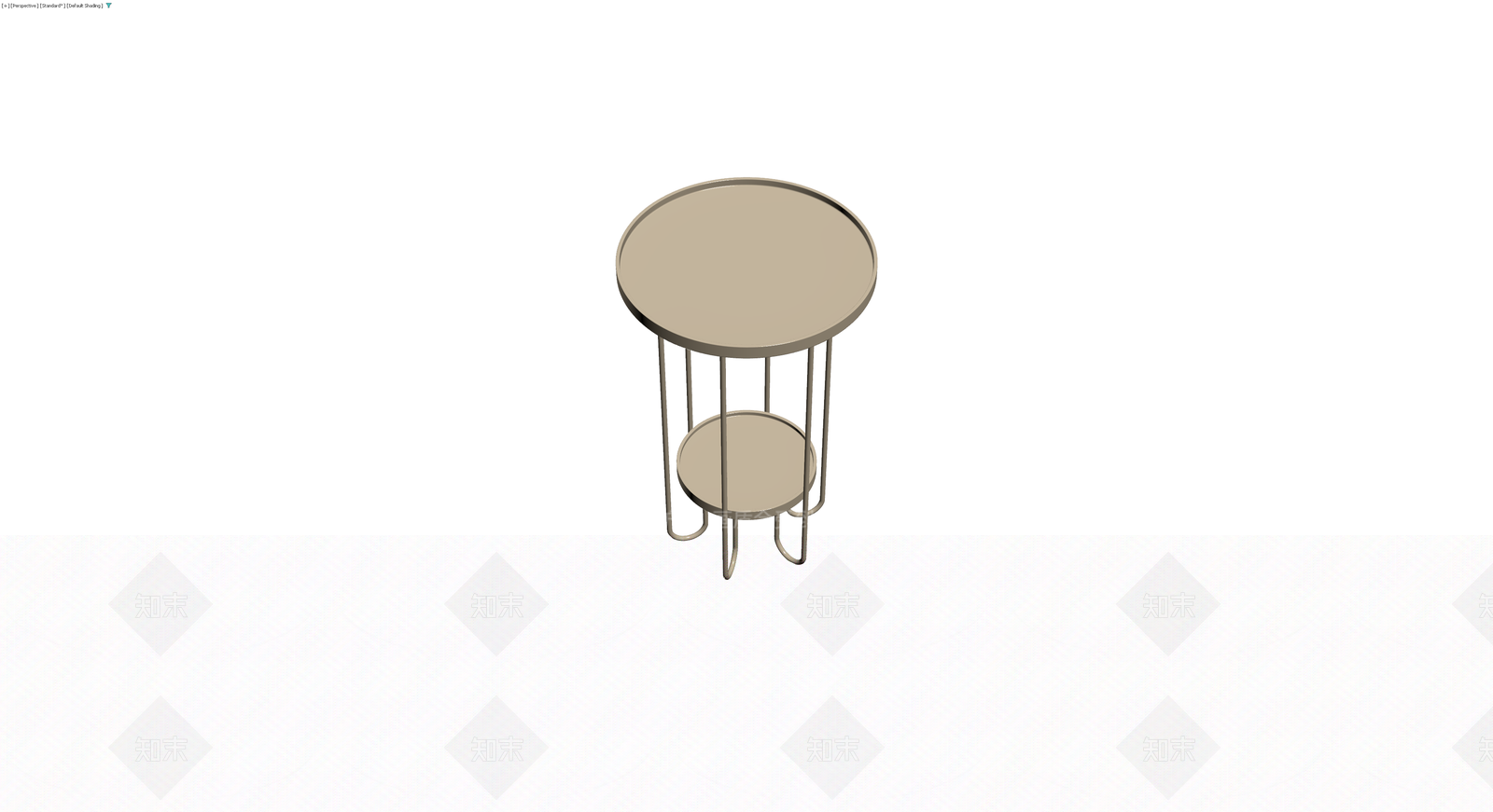 双层圆形金属边几3D模型下载【ID:1229629208】