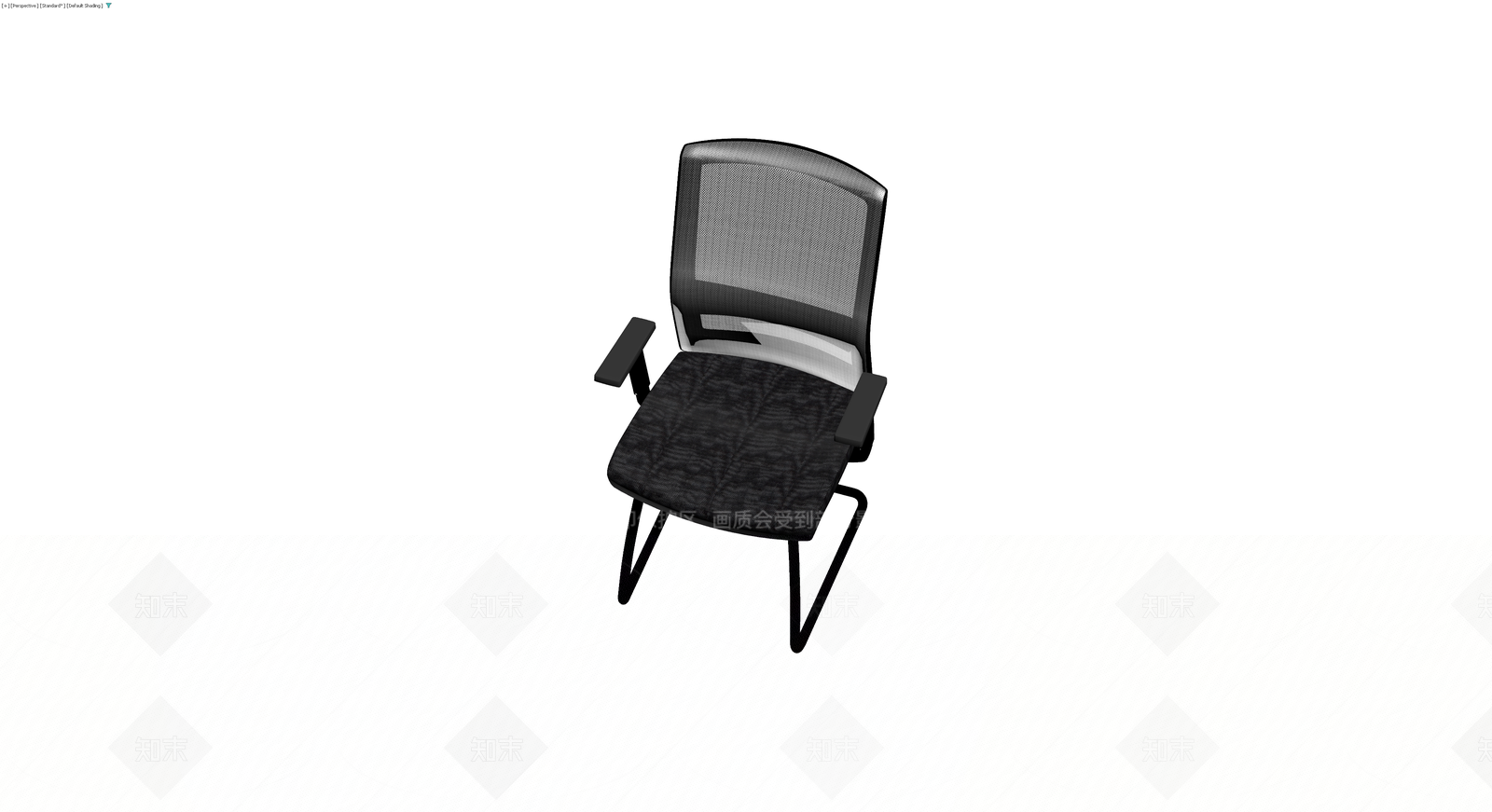 黑色网布办公椅3D模型下载【ID:1230782586】