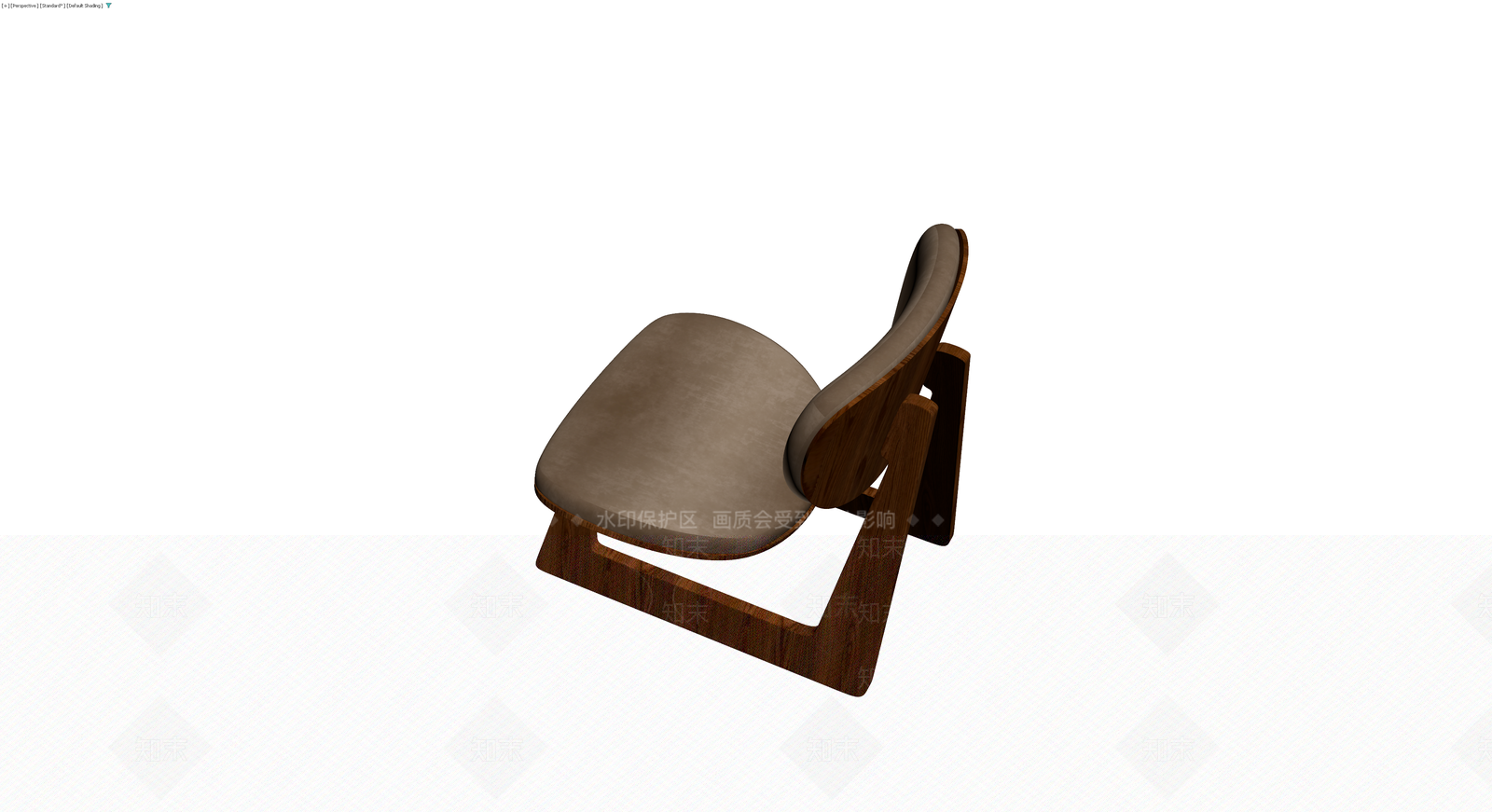 现代实木软包扶手椅3D模型下载【ID:1230778369】