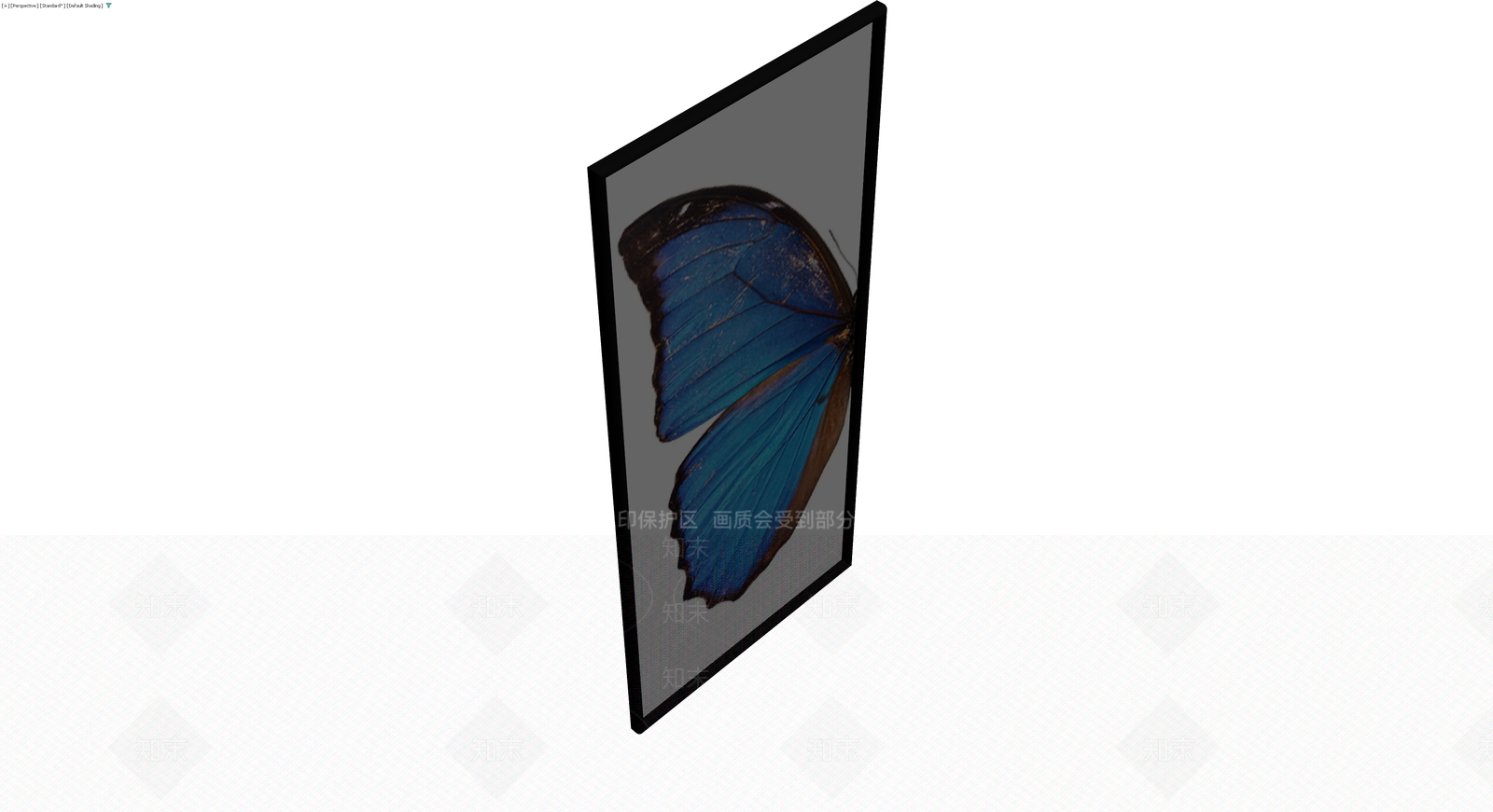 蝴蝶标本装饰画3D模型下载【ID:1229595482】