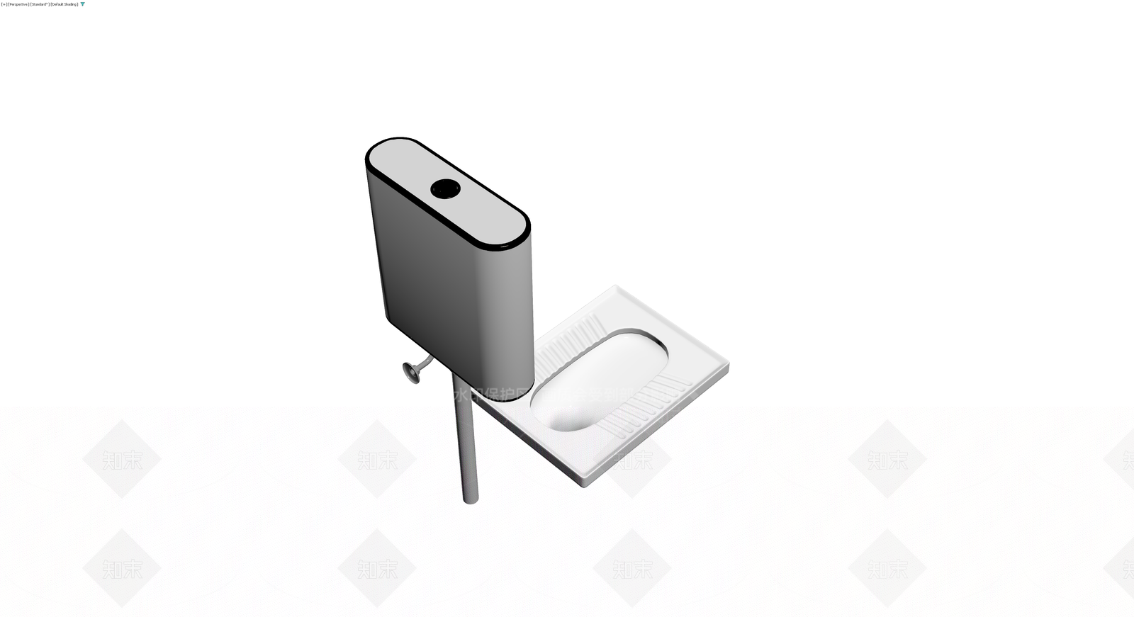 蹲便器水箱组件3D模型下载【ID:1229879192】