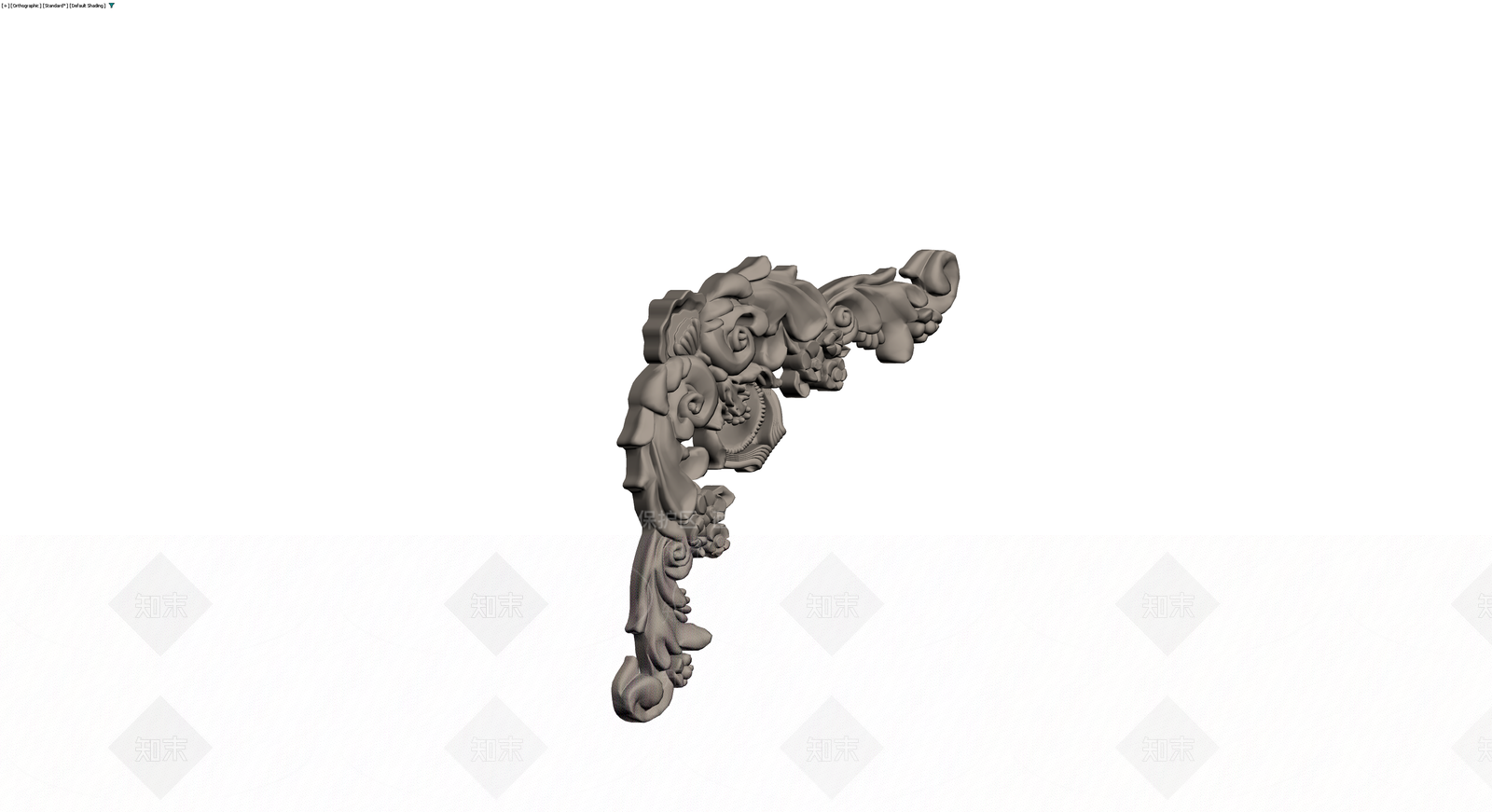 巴洛克风格雕花角饰3D模型下载【ID:1230416343】