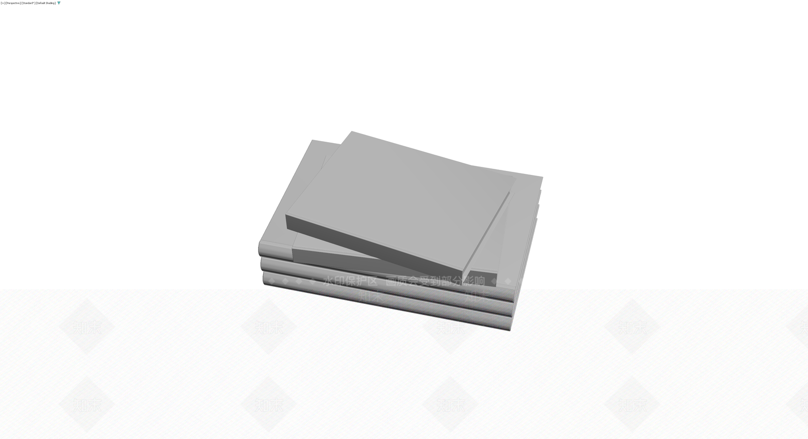 灰色书籍堆叠模型3D模型下载【ID:1229635343】