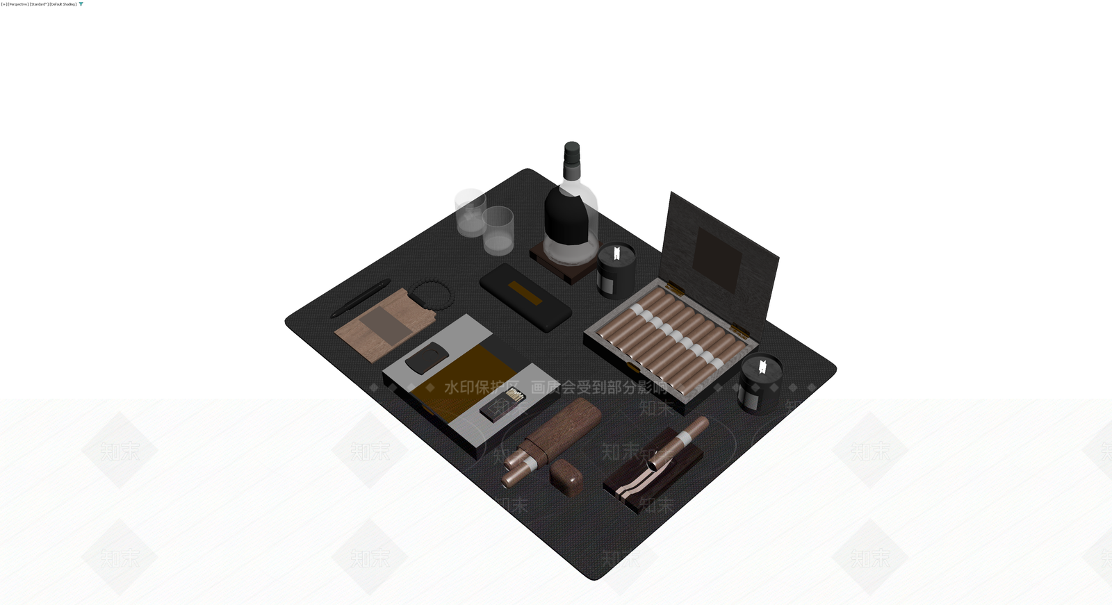 雪茄酒具组合套装3D模型下载【ID:1230744661】
