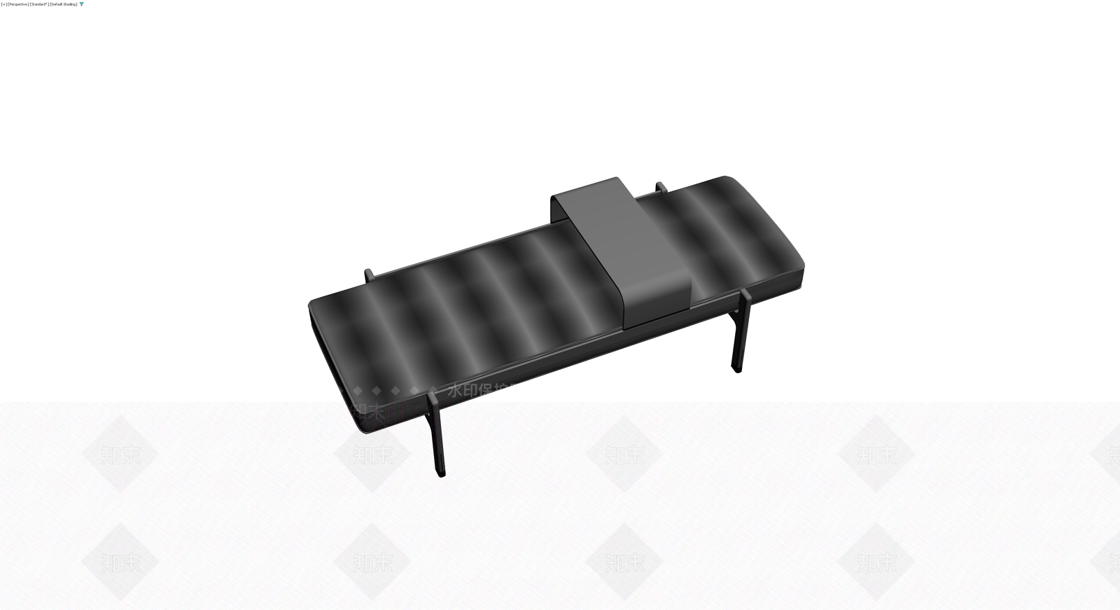 黑色现代风格躺椅3D模型下载【ID:1230386340】