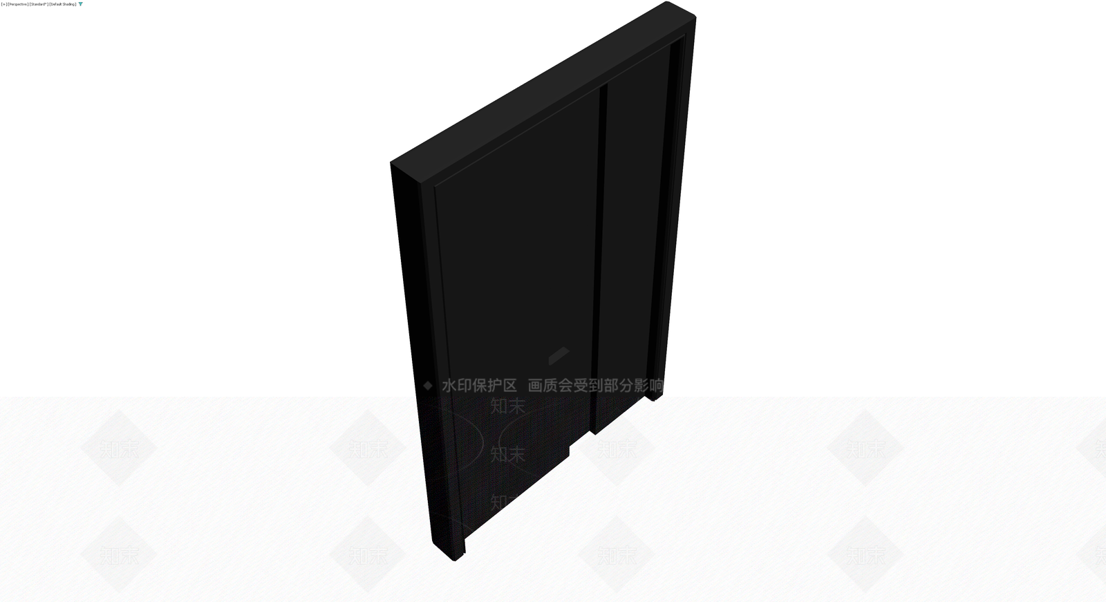 黑色智能入户门3D模型下载【ID:1230769494】