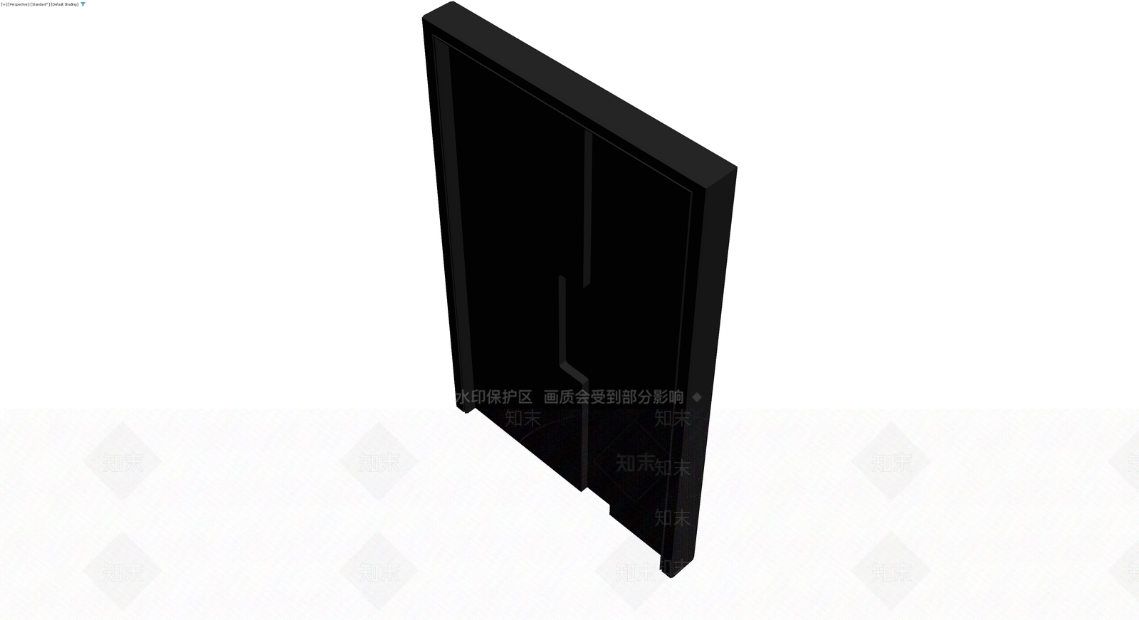 黑色智能入户门3D模型下载【ID:1230769494】