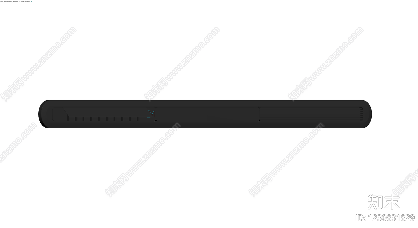 黑色长条形电子设备3D模型下载【ID:1230831829】