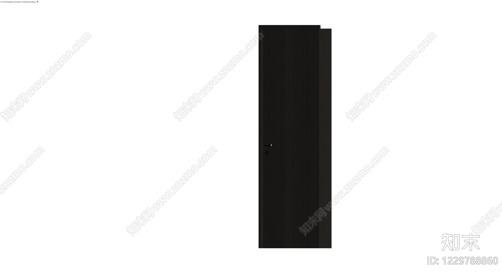 黑色竖纹现代门3D模型下载【ID:1229788860】