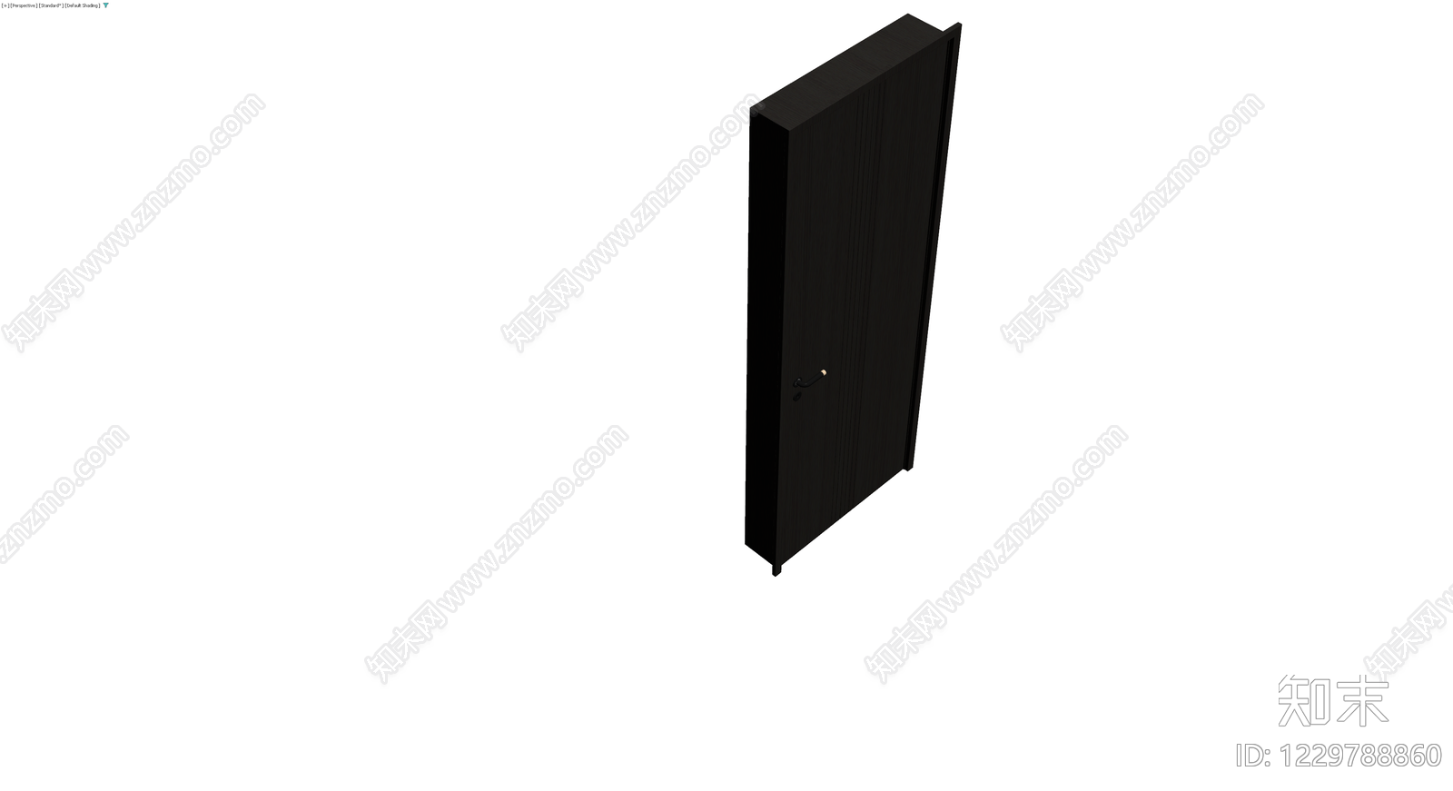 黑色竖纹现代门3D模型下载【ID:1229788860】