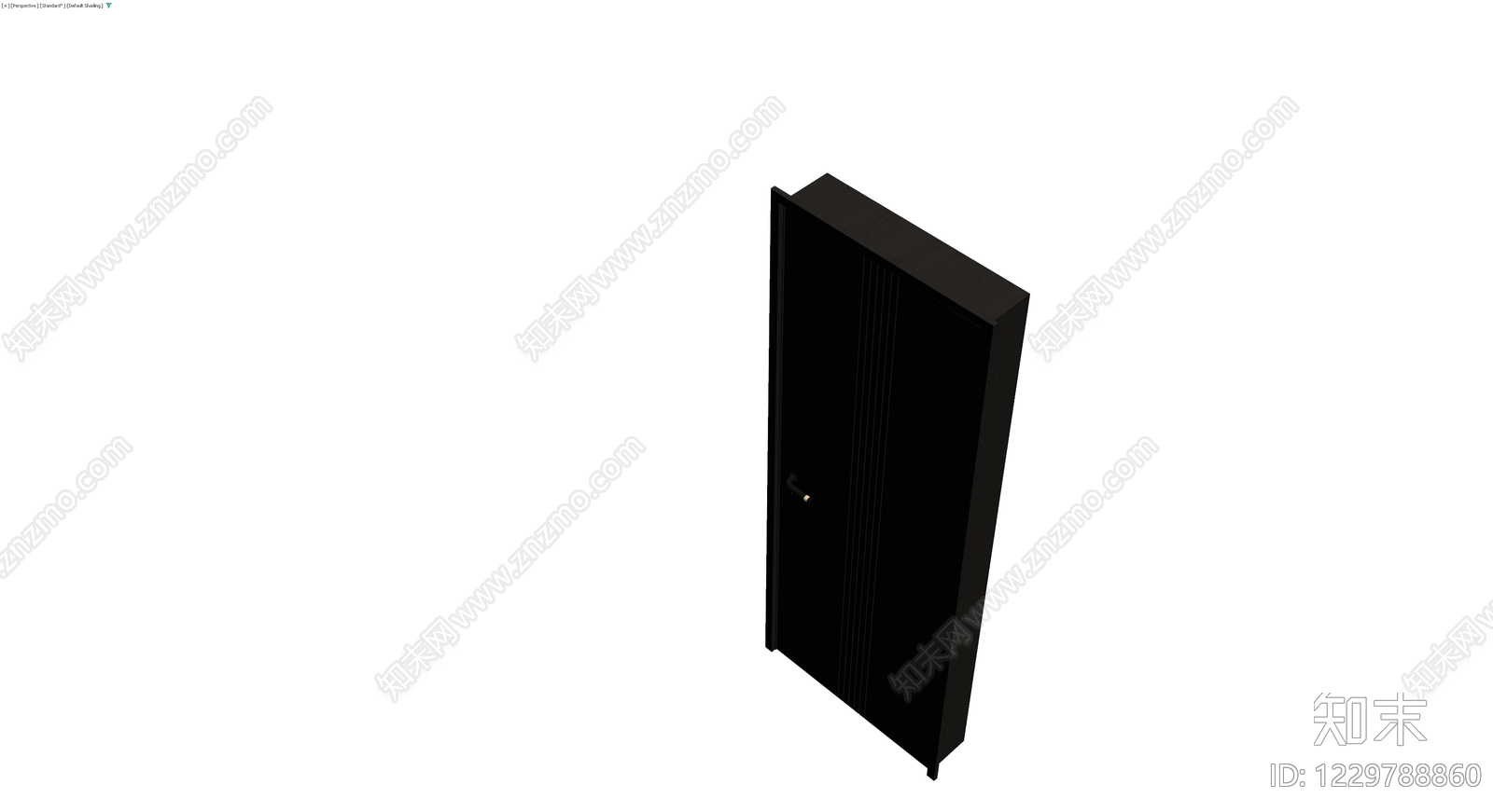 黑色竖纹现代门3D模型下载【ID:1229788860】