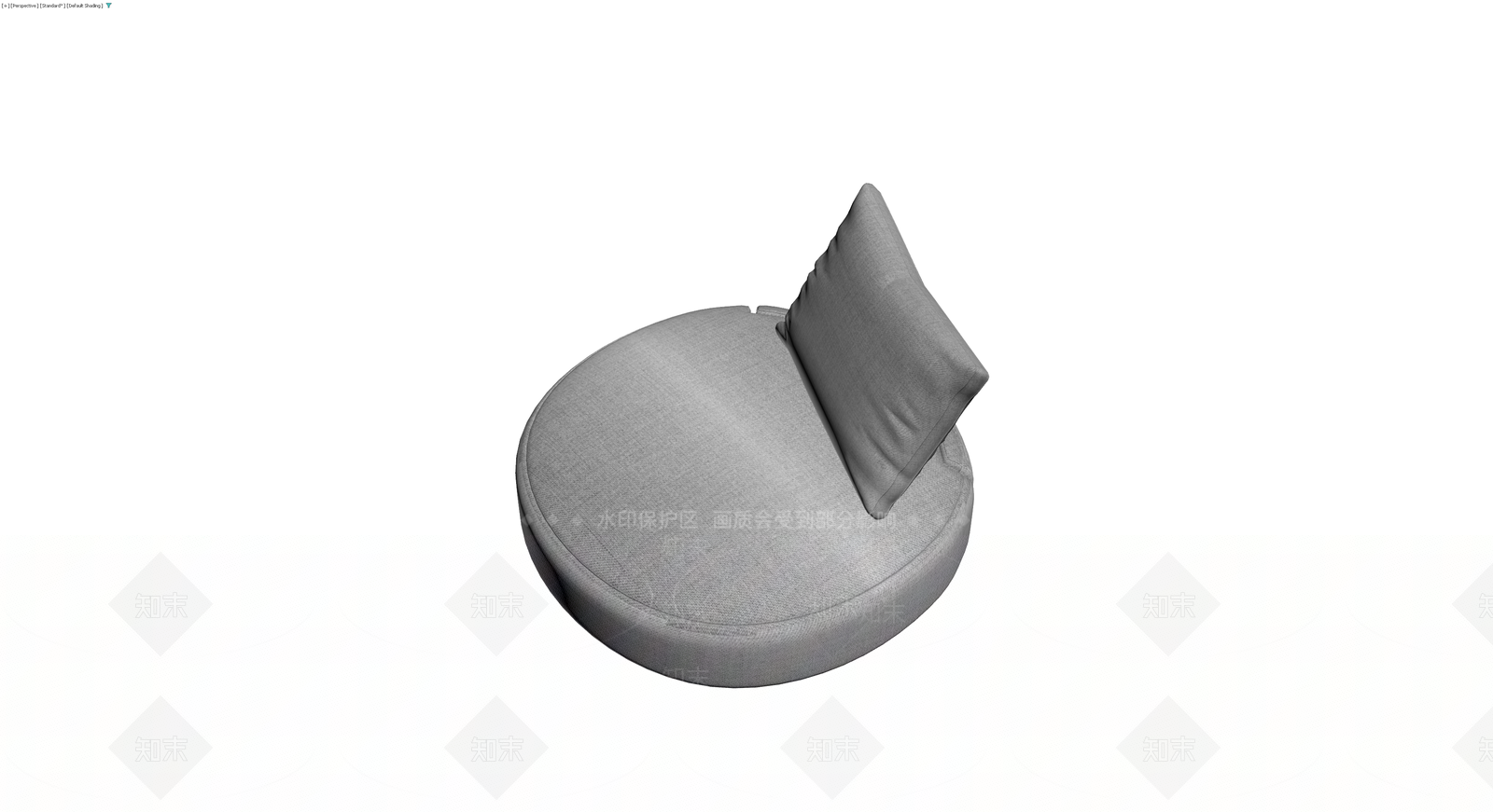 灰色圆形软包沙发3D模型下载【ID:1230355203】