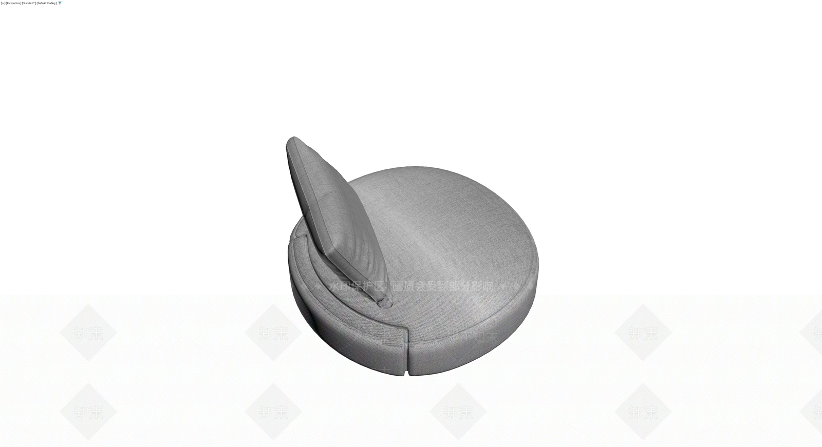 灰色圆形软包沙发3D模型下载【ID:1230355203】