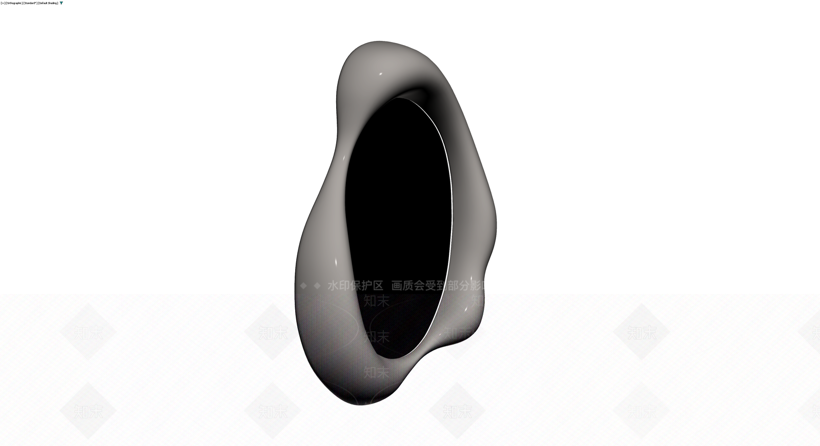 流线型抽象雕塑3D模型下载【ID:1230644818】