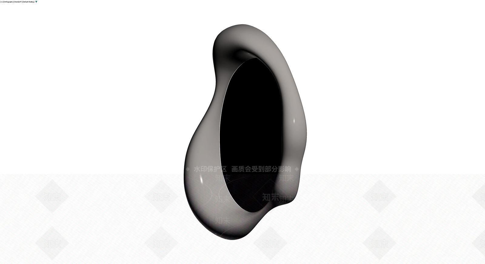 流线型抽象雕塑3D模型下载【ID:1230644818】