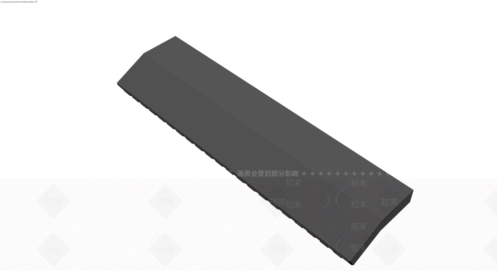 带线槽的深灰色长条地脚灯3D模型下载【ID:1230785375】