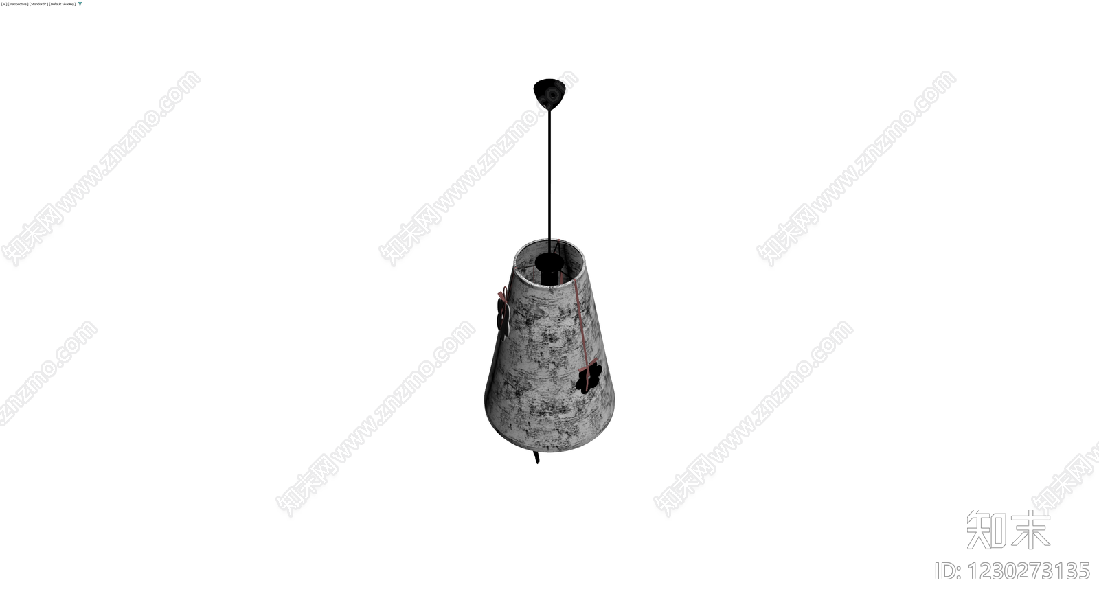 做旧风格花朵吊灯3D模型下载【ID:1230273135】