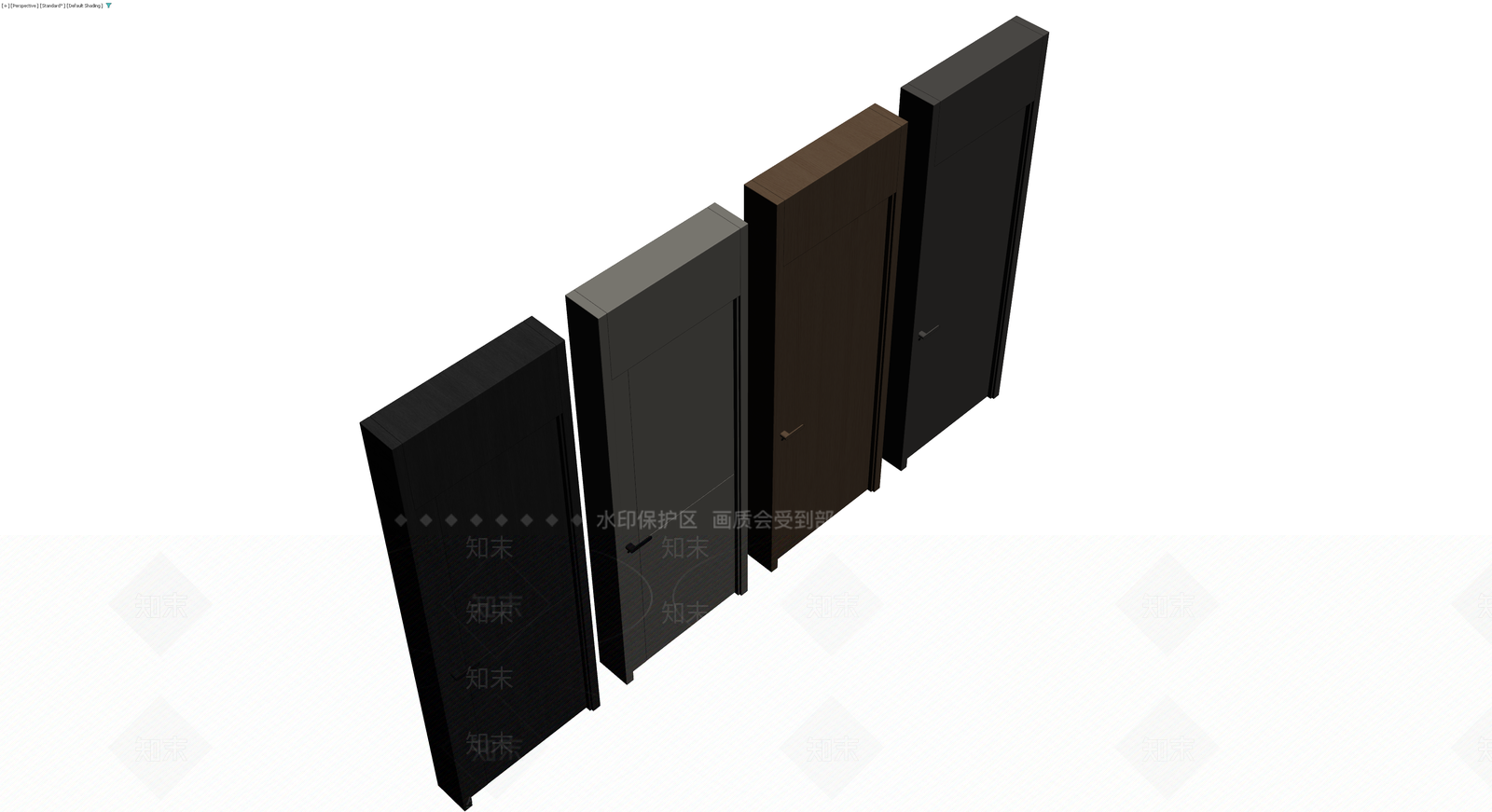 四款成品门体展示组合3D模型下载【ID:1230357411】