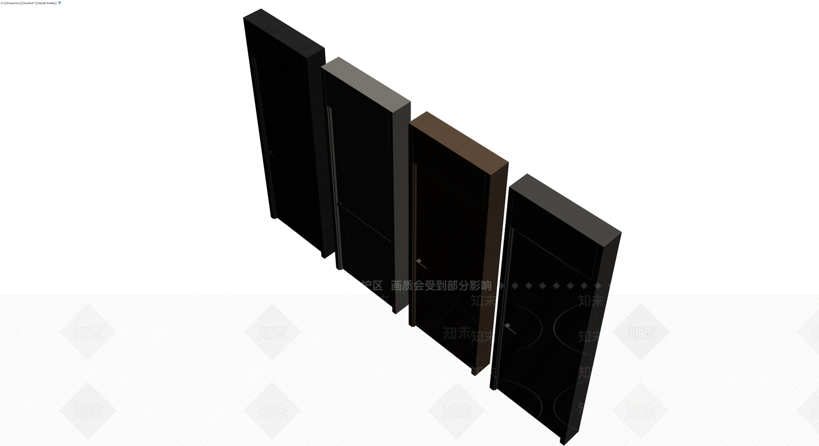 四款成品门体展示组合3D模型下载【ID:1230357411】
