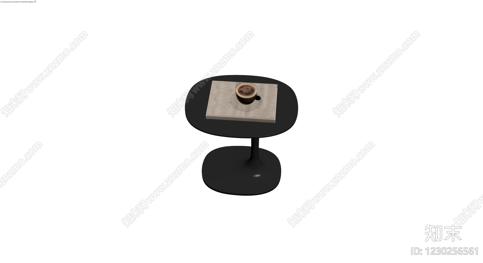 黑色郁金香边几模型3D模型下载【ID:1230256561】