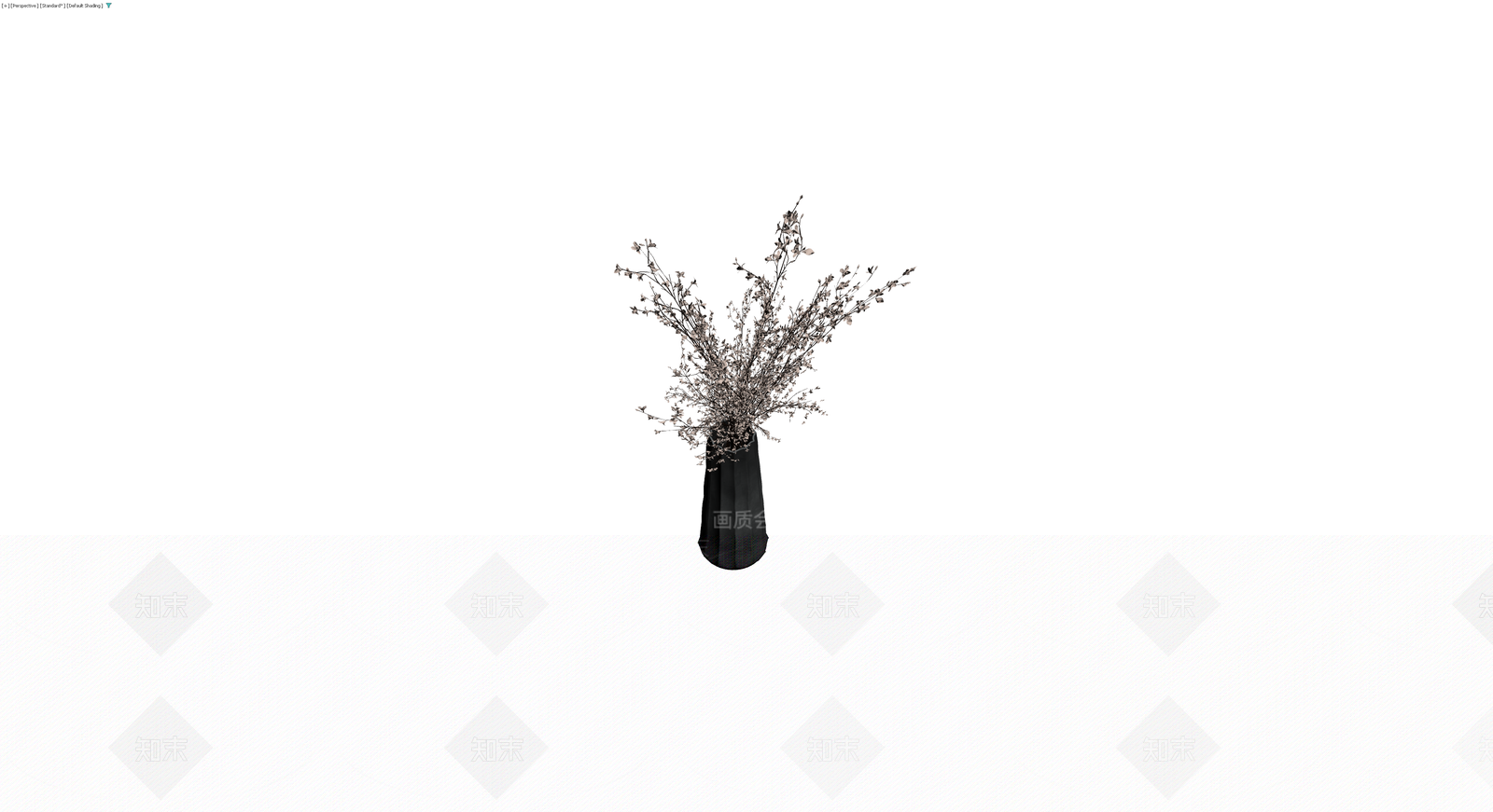 黑色花瓶配植物3D模型下载【ID:1230085558】