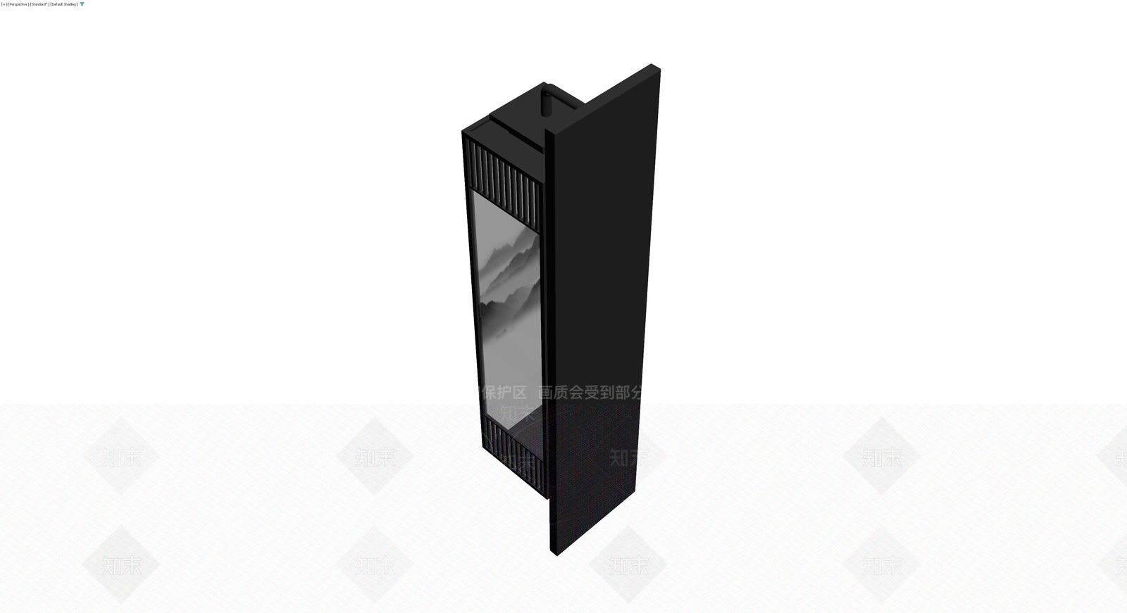 新中式山水壁灯3D模型下载【ID:1230393144】