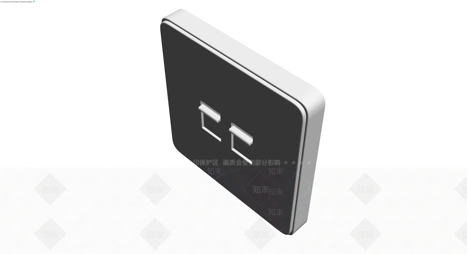 双联翘板开关面板3D模型下载【ID:1230679328】