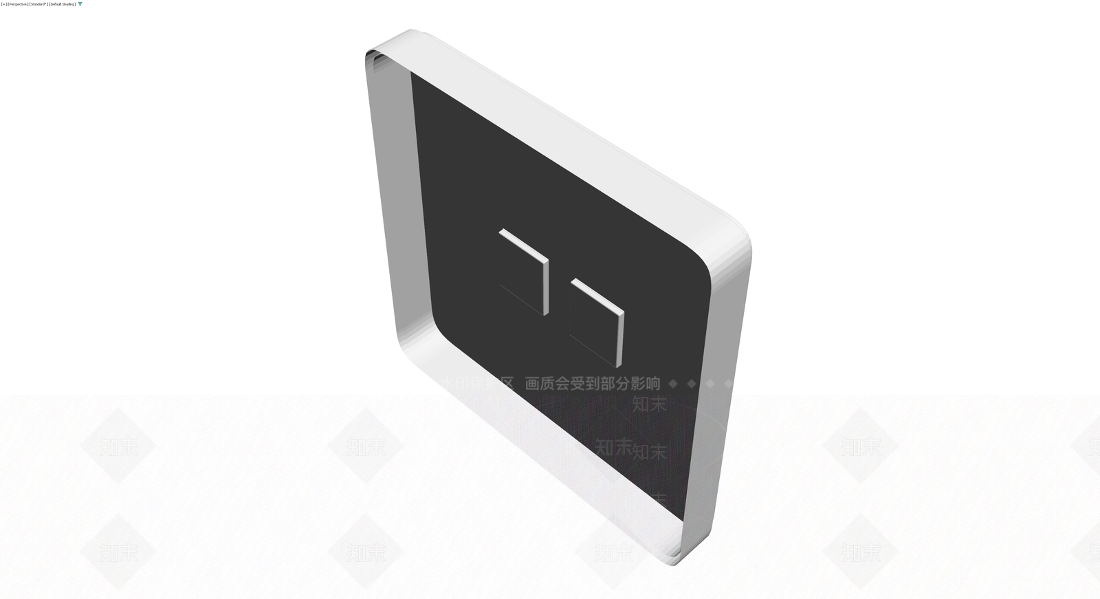 双联翘板开关面板3D模型下载【ID:1230679328】