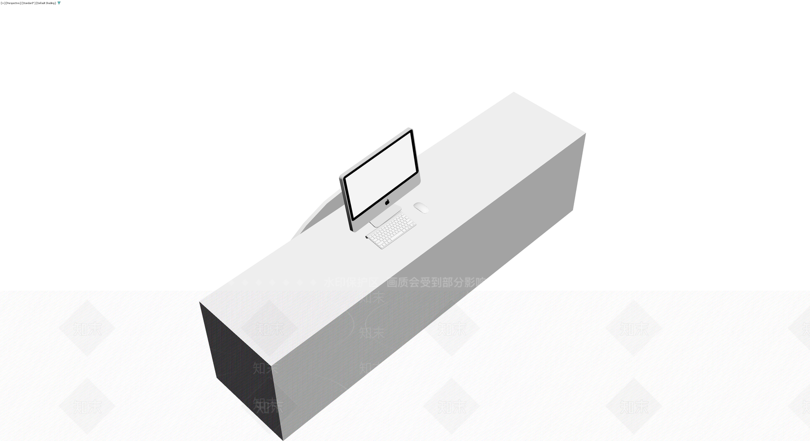 现代白色接待台3D模型下载【ID:1230628800】