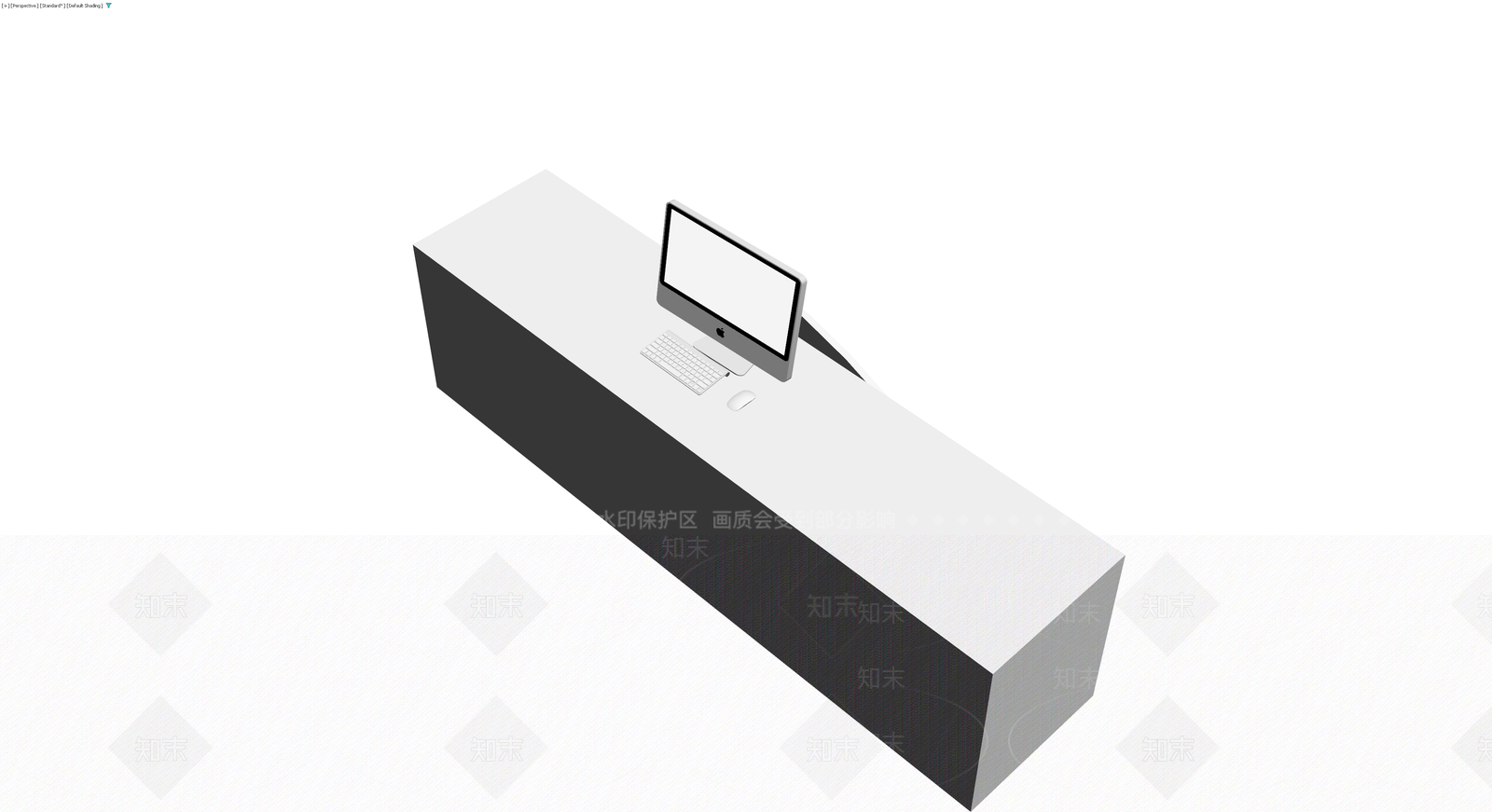 现代白色接待台3D模型下载【ID:1230628800】