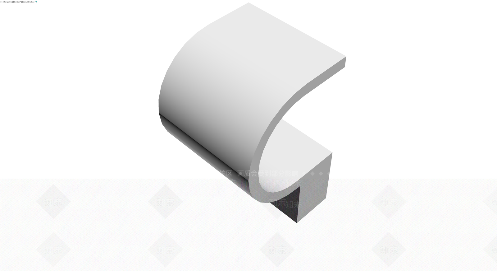 灰色C型抱枕/靠垫3D模型下载【ID:1229924546】