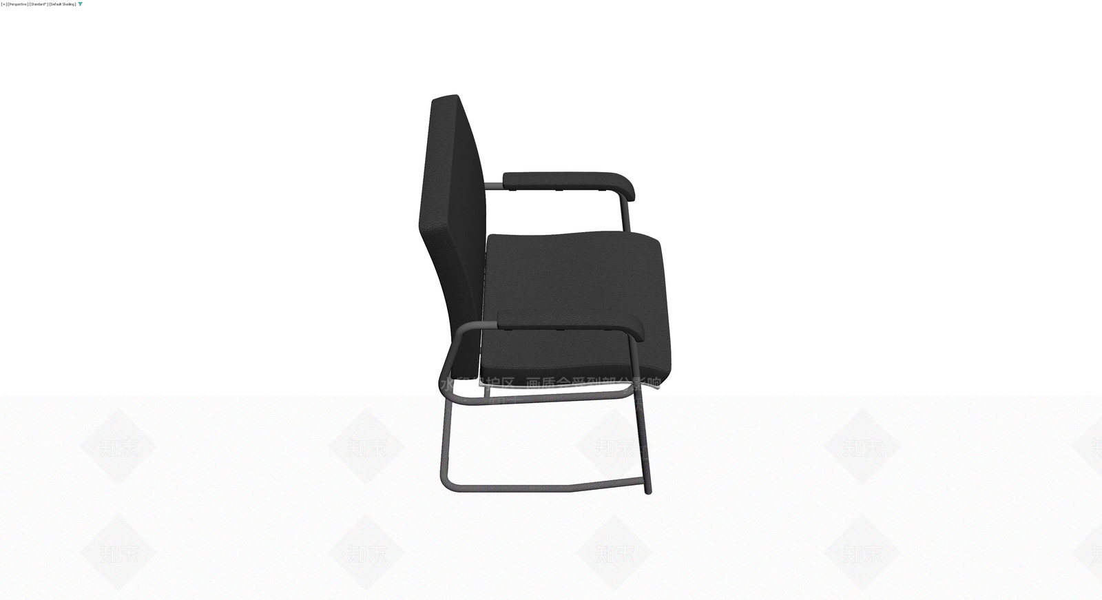 黑色软包会议椅3D模型下载【ID:1229893901】