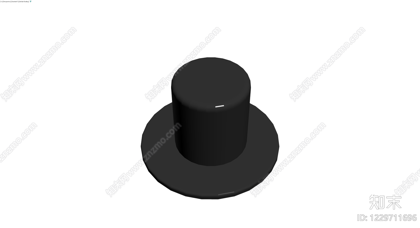 黑色礼帽3D模型3D模型下载【ID:1229711696】