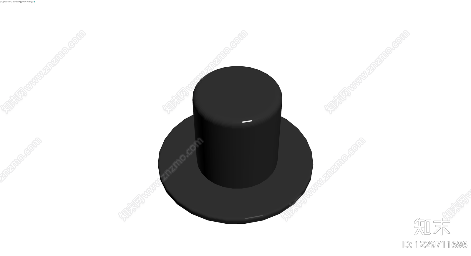 黑色礼帽3D模型3D模型下载【ID:1229711696】