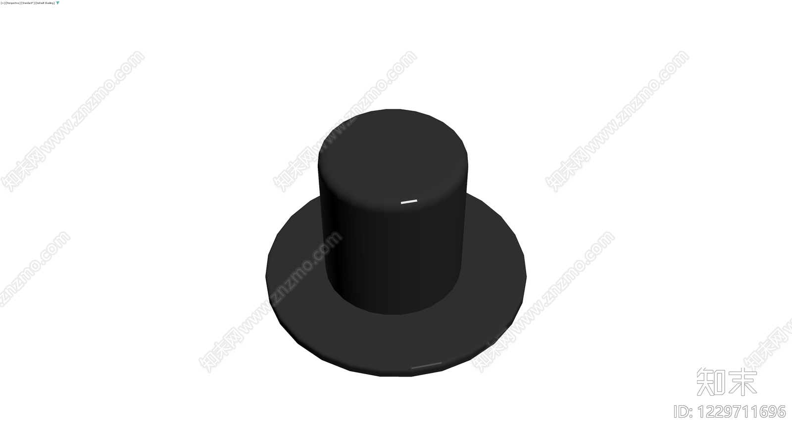 黑色礼帽3D模型3D模型下载【ID:1229711696】