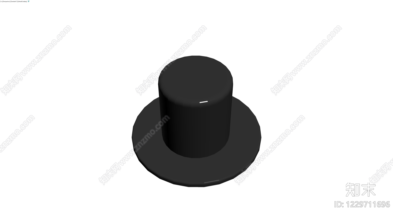 黑色礼帽3D模型3D模型下载【ID:1229711696】