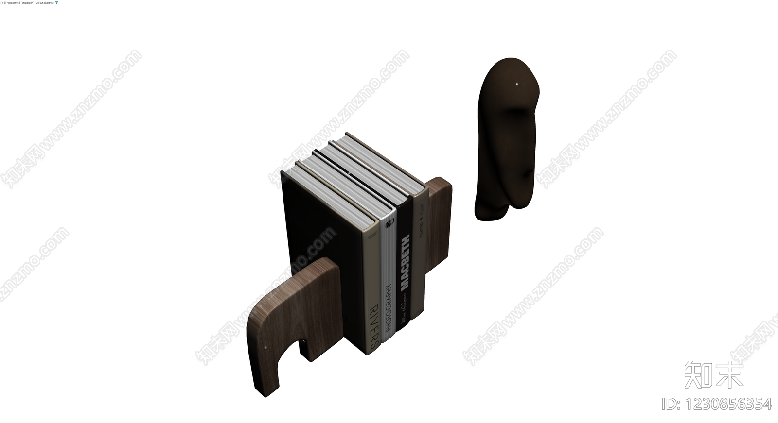 大象造型书挡组合3D模型下载【ID:1230856354】