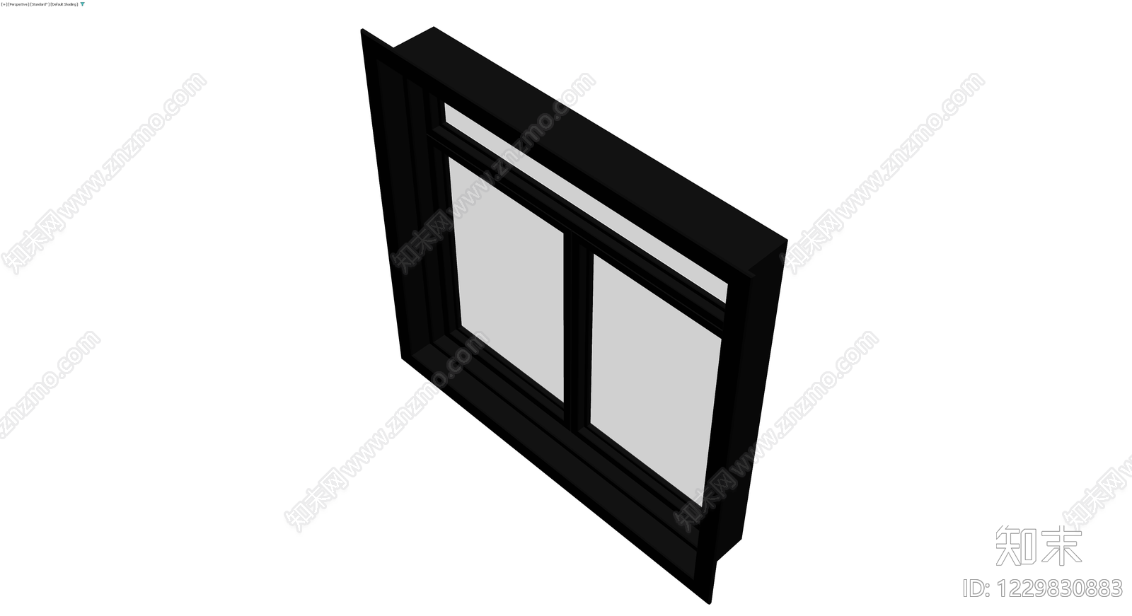 黑色框双扇窗模型3D模型下载【ID:1229830883】