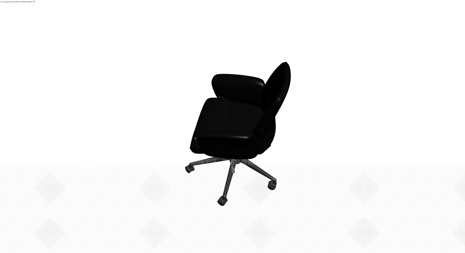 黑色办公转椅3D模型下载【ID:1229977942】