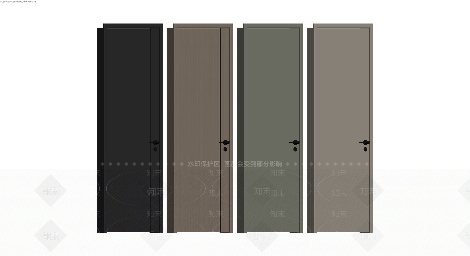 四色成品门组合3D模型下载【ID:1230589120】