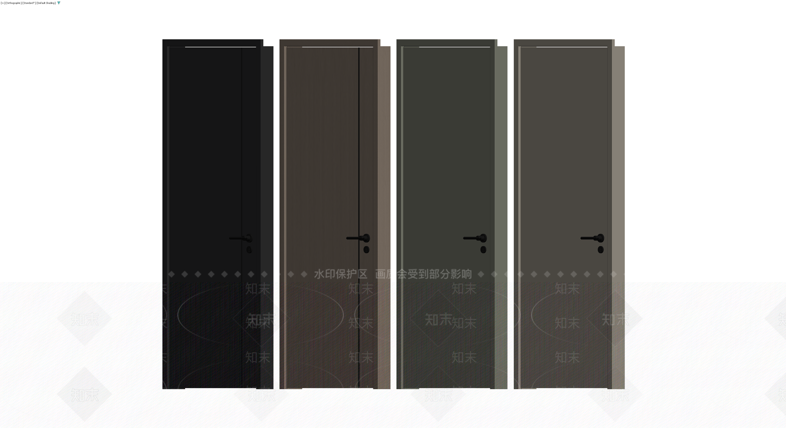 四色成品门组合3D模型下载【ID:1230589120】